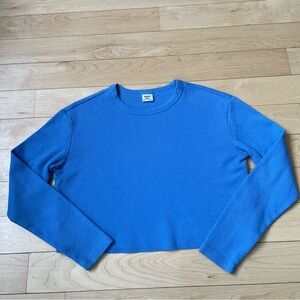 Aritzia blue Baby Waffle Longsleeve